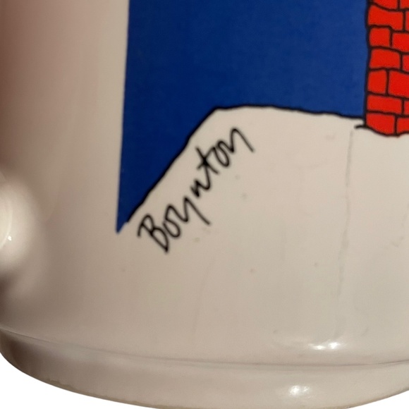 Santa Boynton Vintage Reindeer w/ Santa on Roof Coffee Cocoa Mug - Picture 9 of 9